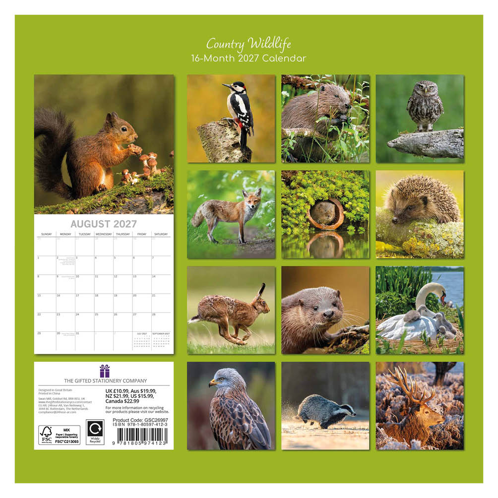 Country Wildlife kalender 2027 - Afbeelding 3