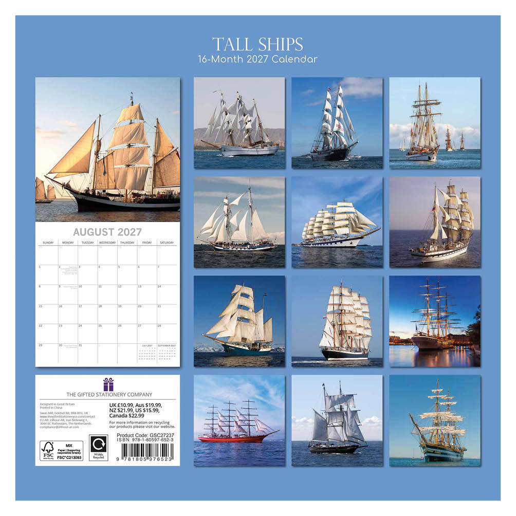 Tall Ships kalender 2027 - Afbeelding 3