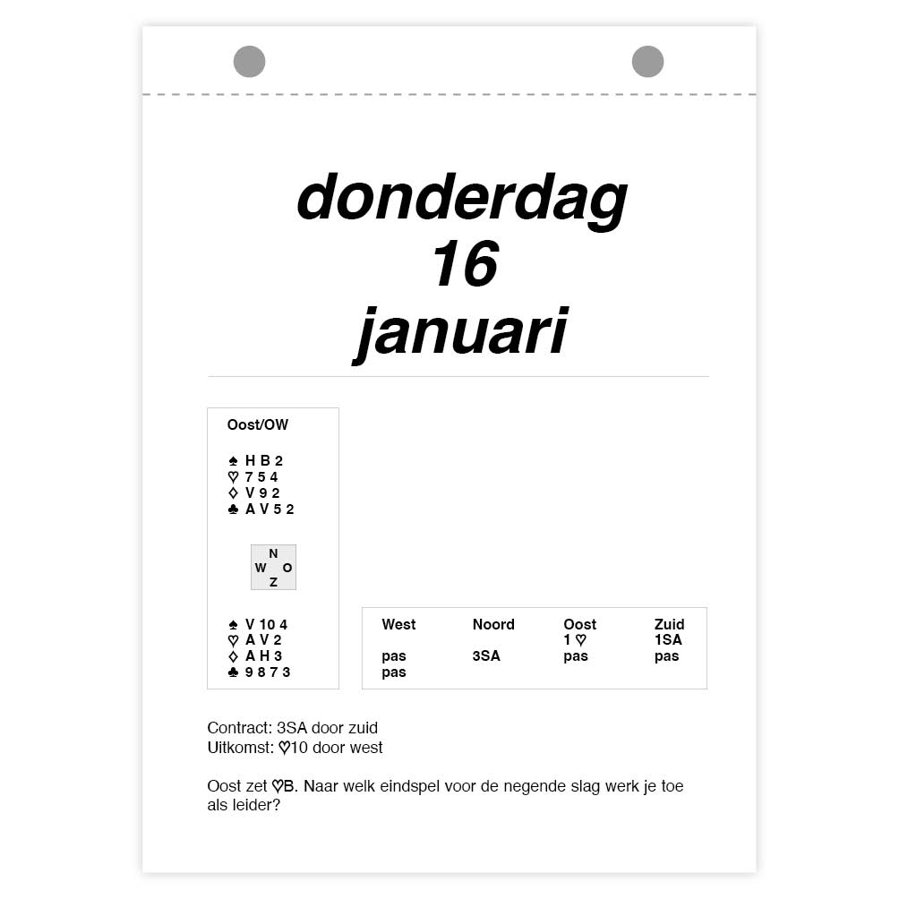 Bridge scheurkalender 2027 - Afbeelding 2