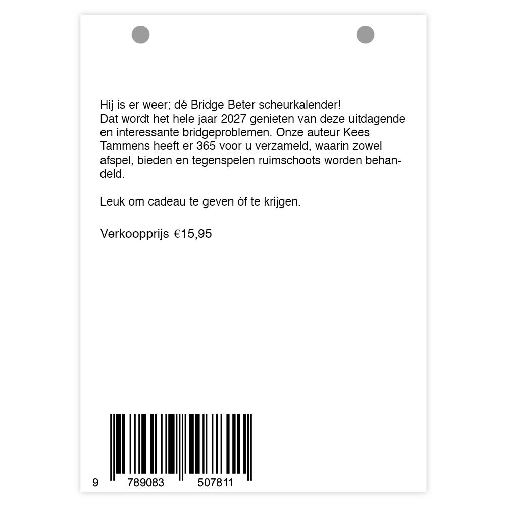Bridge scheurkalender 2027 - Afbeelding 3